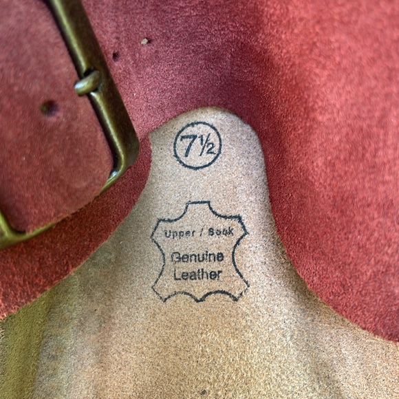 BioStep red/maroon leather sandal - Picture 6 of 7